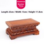 Lotus Buddha Base Guanyin Ornaments Red Sandalwood Carving Crafts - Image 8