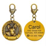 New dog identity card custom lettering tag Jin Mao Teddy dog bronze dog anti-lost pet brand - Image 5
