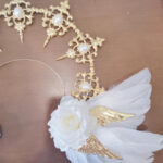 Halo hair ornament gorgeous white angel headdress - Image 7