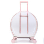 Pull Rod Transparent Cat Bag Rhombic Grid Reinforced Round - Image 4