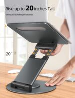Notebook Bracket Laptop Bracket Aluminum Alloy Desktop Adjustable Base 360-degree Rotation - Image 10