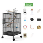 Parrot Xuanfeng Bird Cage With Feeder Toy Grass Nest Breeding Box - Image 4