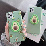 Suitable for A51 A71 flat avocado phone case A50 A70 creative cartoon smile tpu Samsung S20 protection - Image 2