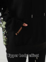 Women's Solid Color Floral Long Sleeved Sweatshirt - Image 10