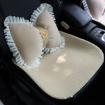 Pure Cotton Cartoon Car Breathable One-piece Linen Fabric Seat Cushion - Image 3