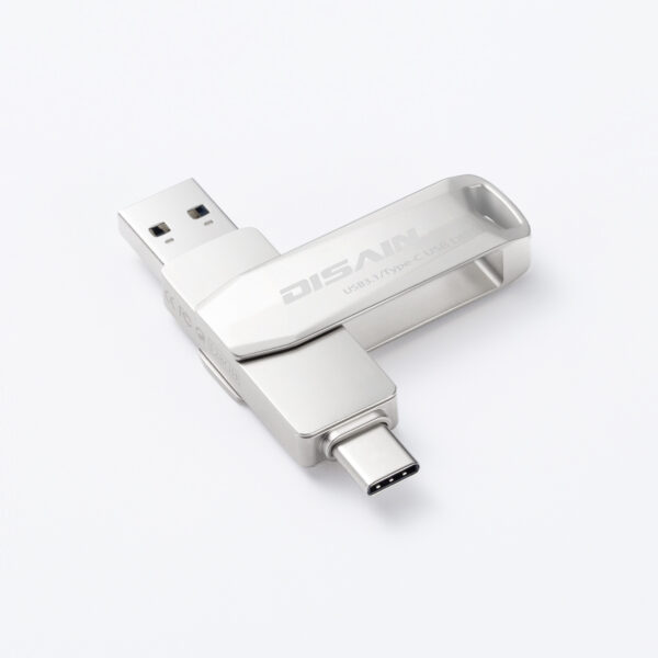 New Typec Metal Rotating USB  Drive Mobile