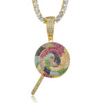 Rainbow lollipop necklace