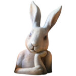Rabbit Bust Sculpture Large Decorative Ornaments Post-modern Art Entrance Courtyard Creative - Image 5