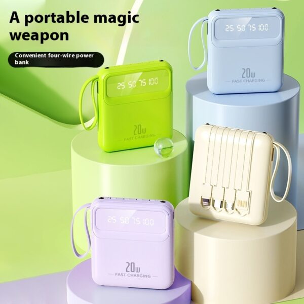 Mini Small Large Capacity With 4 Lines Power Bank