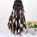 Bohemian Long Feather Headband Feather Hair Accessory - Image 6