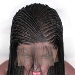 Braided Wigs Synthetic Lace Front Wig Black - Image 5