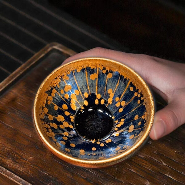 Small Golden Cup Gold Oil Drops Jian Zhan Teacup