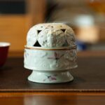 Hand Drawn Orchid Xiangyun Ceramic Incense Burner