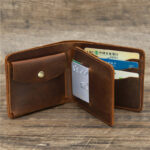 Men Crazy Horse Leather Money Card Bag Leather Wallet - Image 6