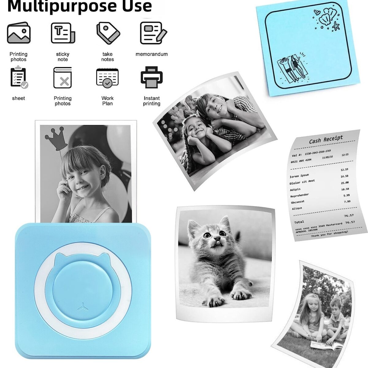 Pocket Mini Student Wrong Question Bluetooth Photo Information Label Thermal Printer - Image 3