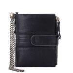 Anti-theft Swiping Wallet Genuine Leather Multifunctional Buckle Zipper Vintage Crazy Horse Leather Men's Bag Leisure Coin Purse - Image 2