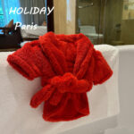 Solid Color Autumn And Winter Maltese Pet Nightgown - Image 2