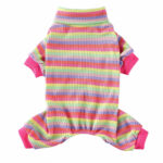Fashion High Collar Striped Pet Dog Pajamas - Image 8