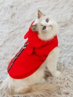 Autumn And Winter Anti-lint Muppet Blue Cat Silver Gradual Layer Pet British Shorthair Cat Clothes Thickened Vest - Image 3