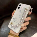 Compatible With , Suitable For 12 Mobile Phone Case IPhone11promax All-inclusive Xr Epoxy Glitter Female Soft Case Pearl Chain - Image 4