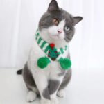 Accessories Adjustable Small Puppy Winter Warm Dog Cat Christmas Knitted Scarf Collar Kitten Scarves Pet Clothes For Chihuahua - Image 2