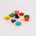 Parrot Training Toy 9 Color Wooden Blocks - Image 3
