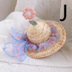 Pet Cute Knitted Straw Hat Flower Hat Cat Dog Photo Props - Image 10