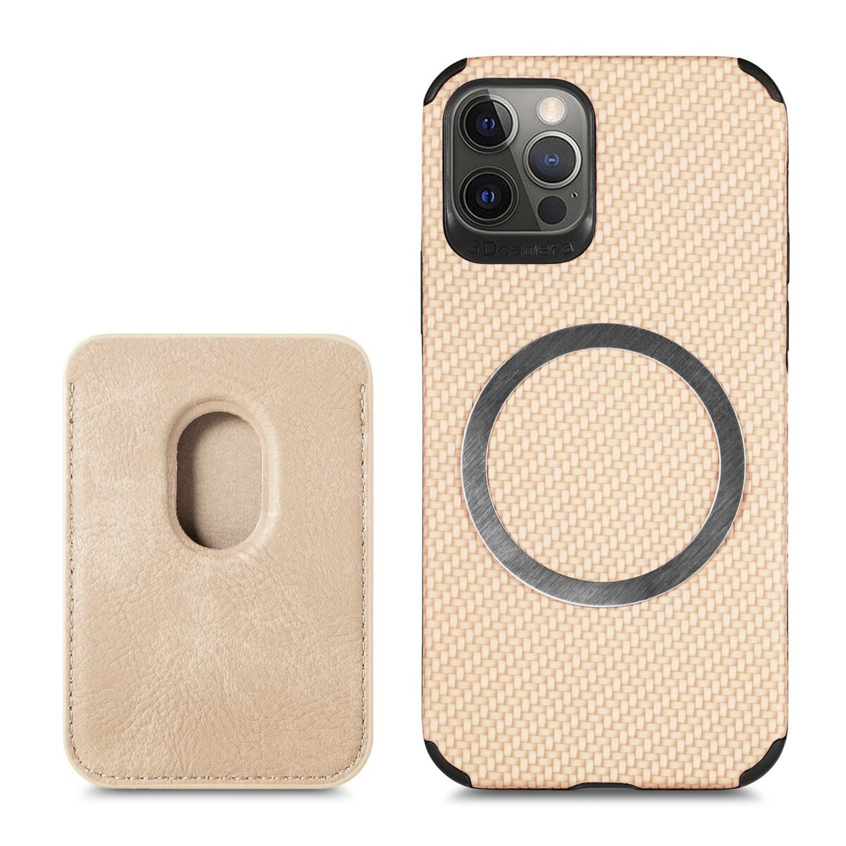 Magnetic Card Holder XR Carbon Fiber Pattern Phone Case - Image 5