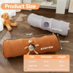 Cat Tunnel For Indoor Cats Collapsible Kitty Tunnel With Plush Ball Easy To Clean Cat Supplies - Image 2