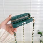 Crossbody Card Insert Case Luxury Rhombus Lamb Skin - Image 3