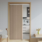 Household Solid Color Folding Partition Door Curtain - Image 6