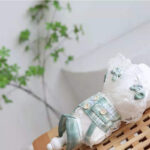 Dog Clothes Mint Green Small Plaid Fake Two-piece Dress - Image 3