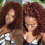 African Long Curly Hair Front Lace Brown Wig - Image 3