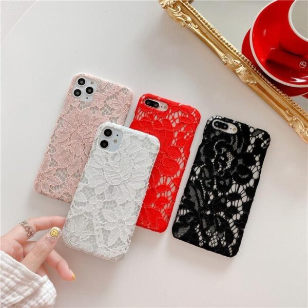 Compatible with Apple , Simple and Creative Lace Silicone Phone Case