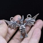 Silver 925 Vintage Pterosaur Skull Pendant - Image 2