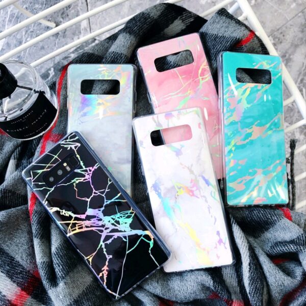 Applicable To  S9 Laser Marble IMD Soft Shell All-inclusive S8Plus Creative Fashion Mobile Phone Shell Note9