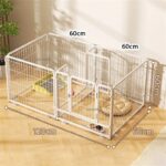 Modern Simple Wrought Iron Pet Fence Dog Cage Small And Medium Size Dog Teddy Corgi Isolation Door Indoor Guardrail Fence Kennel - Image 4