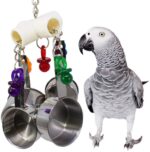 Parrot Bite Toy Stainless Steel Four-pot String - Image 2