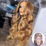 Honey Blonde Body Wave Lace Front Pre Plucked Highlight Wig - Image 2