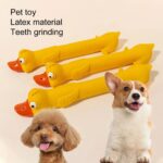 Teeth Grinding Latex Dog Toy Dental Health Durable Dog Toy Cute Yellow Duck Design Squeak Dog Toy For Teeth Boredom Relief - Image 10