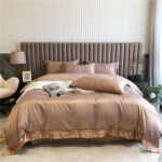 Pure Cotton Four-piece Light Luxury Simple Luxury Spring And Summer Duvet Cover - Image 4