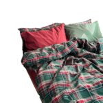 Ins Nordic Simple Plaid Christmas Cotton Yarn-dyed Washed Cotton Four-piece Set - Image 5
