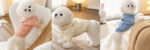 Dog Striped Knitted Sweater Cardigan Clothing - Image 3