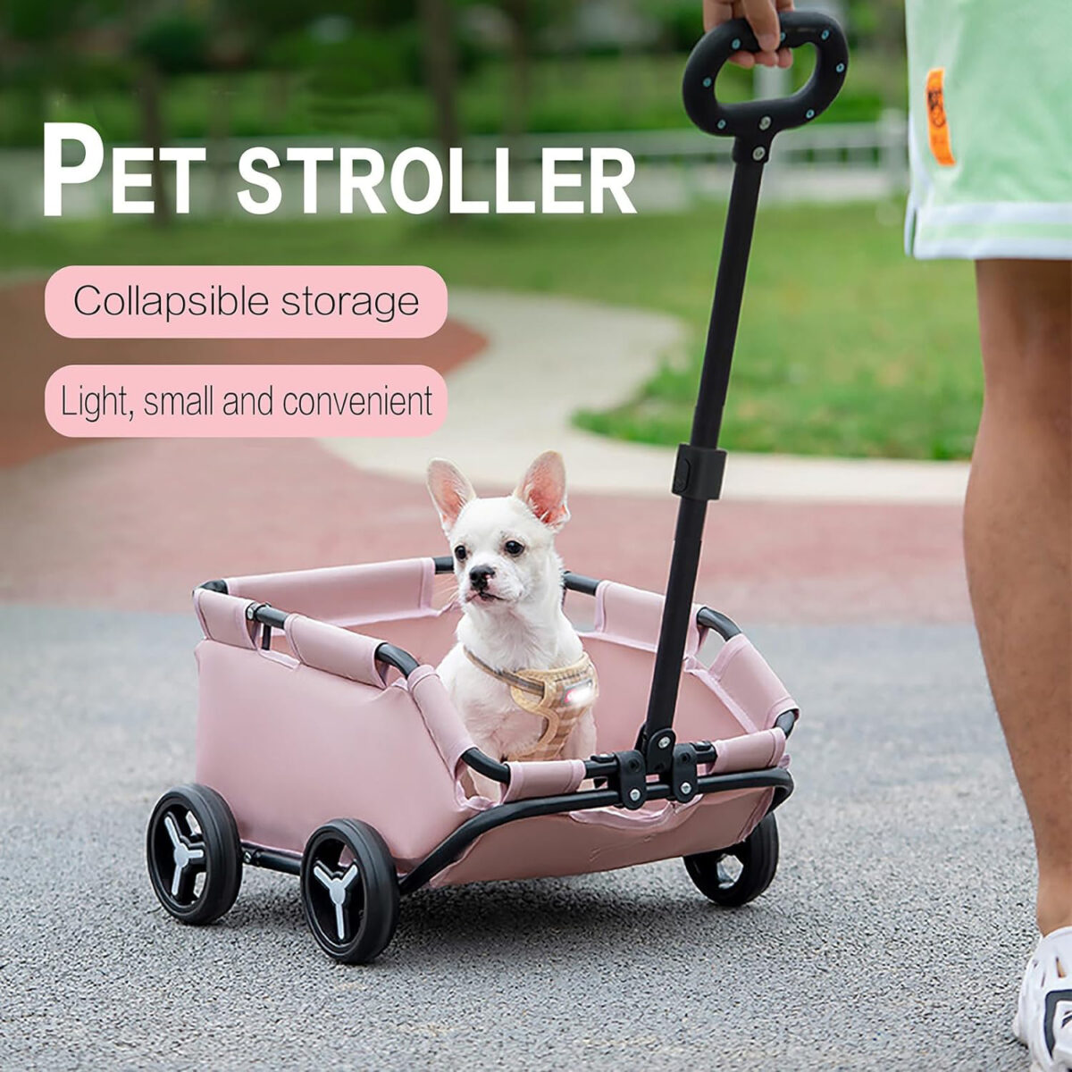 Pet Stroller Dog Cat Trolley Out Small Pet Cart Portable Foldable Storage Car - Image 1