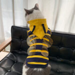 Winter Warm Clothes Cute Plush Coat Hoodies For Bulldog Pet Costume Jacket Bee Pet Puppy Coat - Image 4