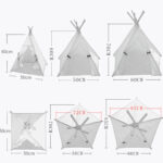 Pet Teepee Tent Dog Cat Bed Portable RWashable Dog Houses Indoor Puppy Beds With Cushion For Small Dogs Cats Rabbits - Image 2