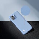 Alloy Plain Leather Case For Xiaomi 11 - Image 4