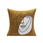 Nordic Modern Corduroy Embroidered Throw Pillow - Image 6