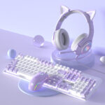 Purple Mechanical Keyboard Mouse Suit Wired Green Axis - Image 10