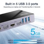 QGeeM 15in1 Type-C Multi-function DisplayLink Docking Station Single 5K Dual 4K Multi-system Compatible - Image 5